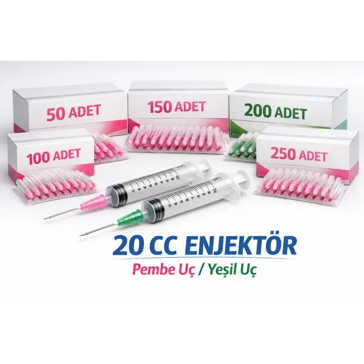 20 CC Enjektör 20 ML Tek Kullanımlık Şırınga