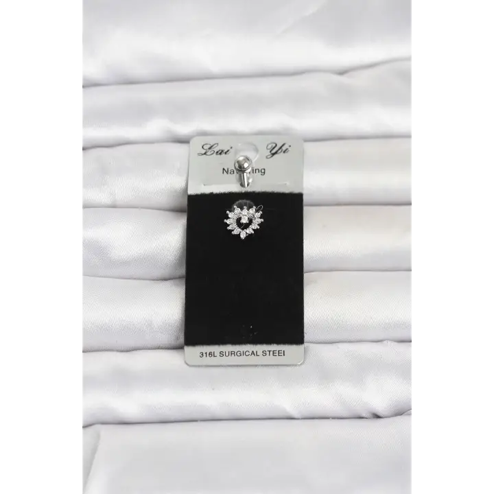 316L Cerrahi Çelik Kalp Model Göbek Piercing