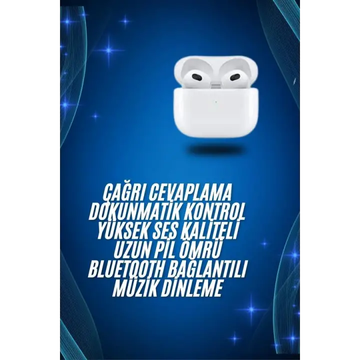 3.Nesil İOS Android Uyumlu Bluetooth 5.0 Beyaz Çağrı Cevaplama