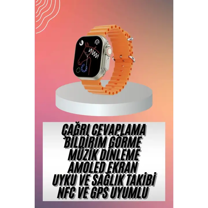 Akıllı Saat Ultra Android &amp; İOS Uyumlu Arama Bildirim Özellikli