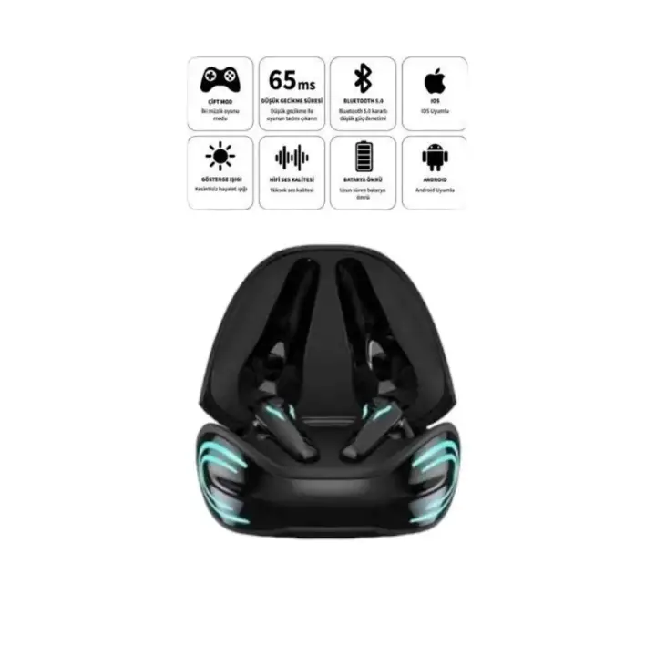 Android ve İOS Uyumlu Bluetooth Kulaklık Gaming Kulaklık Mini