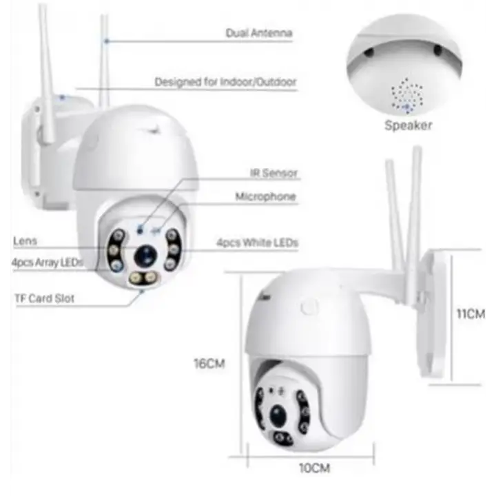 Apronx APX-WP70 3mp 2.8mm 8 LED Wifi Ptz Kamera