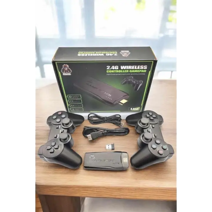 Atari Oyun Konsolu 2000 Oyunlu Game Stick 2.4G Wireless