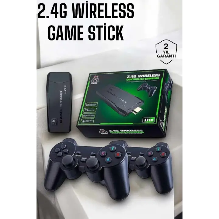 Atari Oyun Konsolu 2000 Oyunlu Game Stick 2.4G Wireless