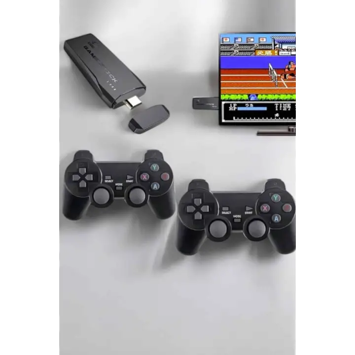 Atari Oyun Konsolu 2000 Oyunlu Game Stick 2.4G Wireless
