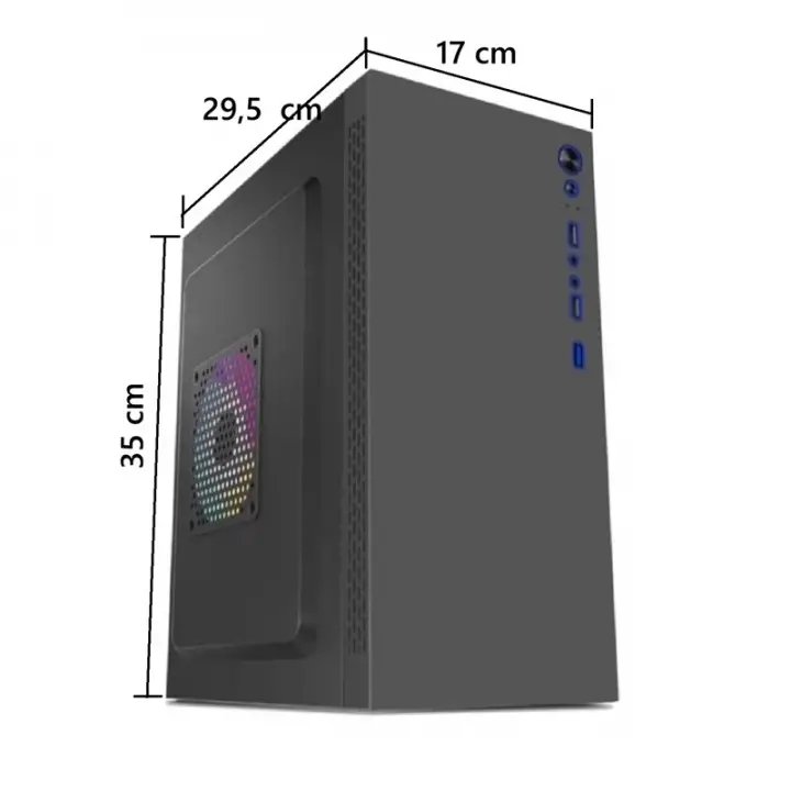 AZTECH AZTB02600 TITAN 600W SİYAH USB 2.0 MİCRO ATX KASA