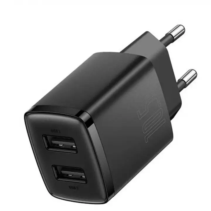 Baseus CCXJ010201 10,5W 2X USB-A Siyah Şarj Aleti