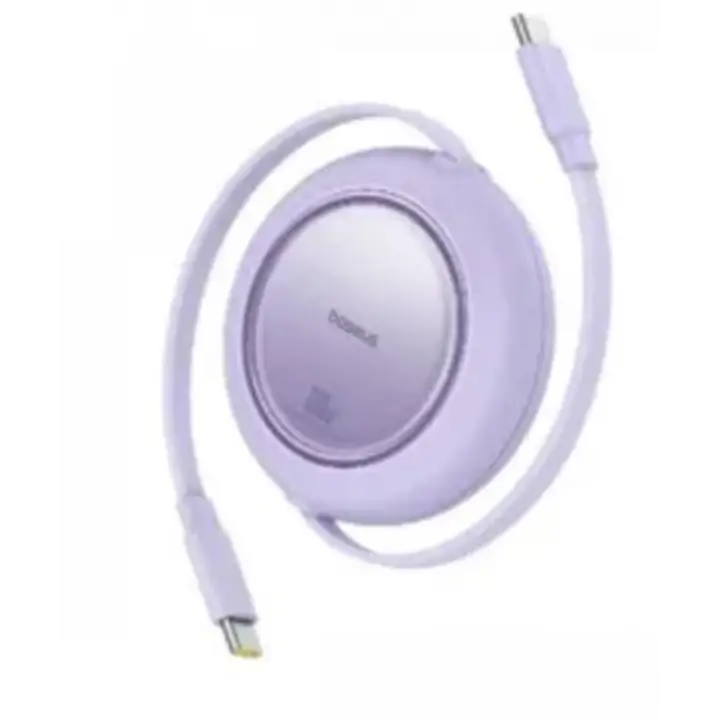 Baseus P10364500213-00 Free2 Pull Mini Kablolu USB-C 100W 2M Mor Şarj Kablosu
