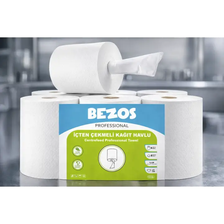 Bezos Professional İçten Çekmeli Kağıt Havlu 3 Koli | 18 Rulo | Endüstriyel Kullanım