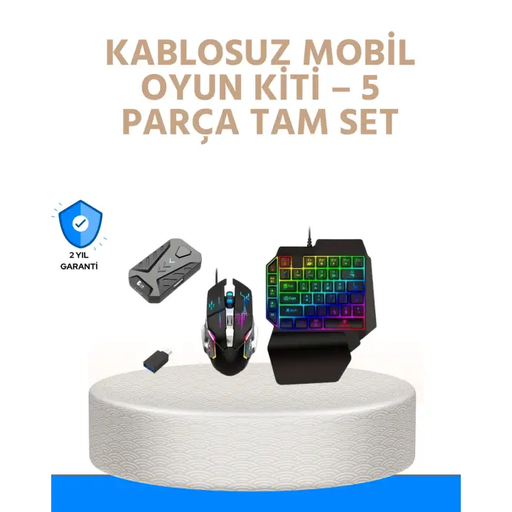 Bluetooth 5.3 Mobil Oyun Kiti – PUBG ve CODM İçin 5 Parça Set