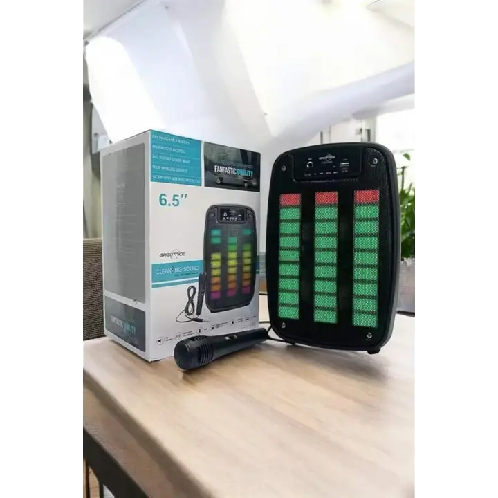 Bluetooth Hoparlör Mikrofonlu Speaker Taşınabilir Şarjlı