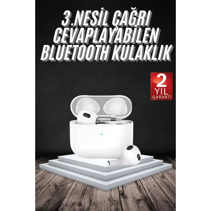 Bluetooth Kulaklık 3. Nesil Ios Android Uyumlu Yeni Nesil Wireless Charge