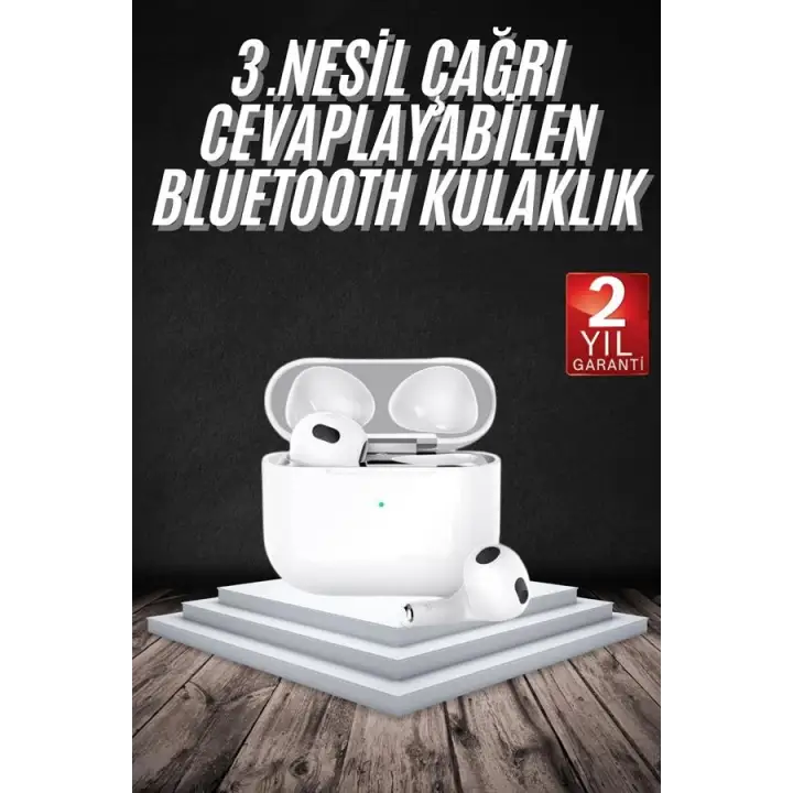 Bluetooth Kulaklık 3. Nesil Ios Android Uyumlu Yeni Nesil Wireless Charge