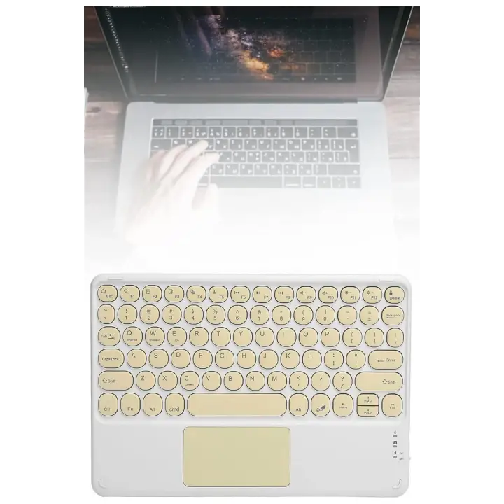 Bluetooth Touchpad Klavye 10.9 inch Kablosuz Wifi Q Klavye Slim