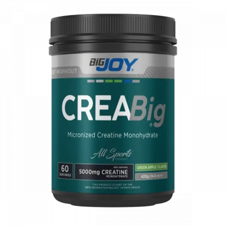 Crea Big Micronized Creatine Powder Yeşil Elma 420 Gr