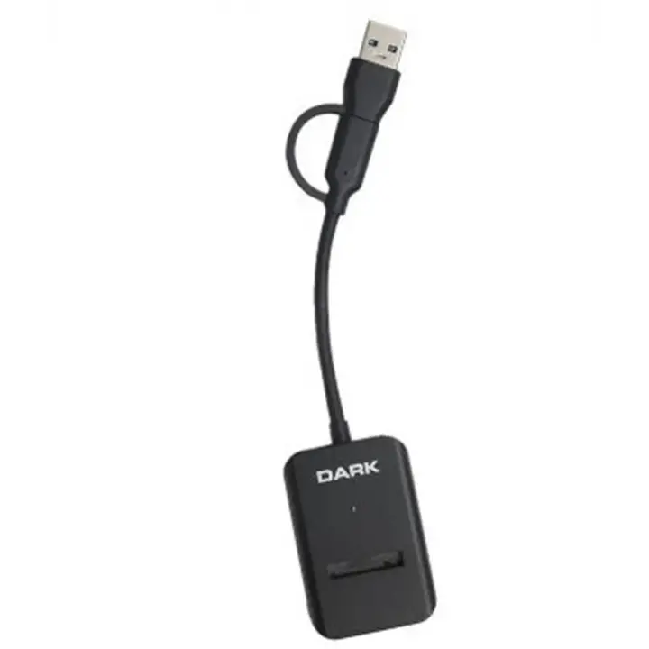 Dark USB-A + USB-C 10- M Key M.2 NVMe SSD Taşınabilir Disk Yerleştirme Adaptörü DK-AC-DSEM3