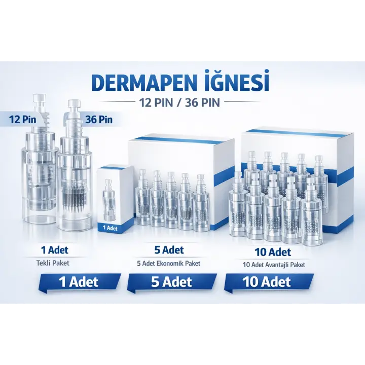 Dermapen İğnesi Kartuş Başlığı – Microneedling Ucu