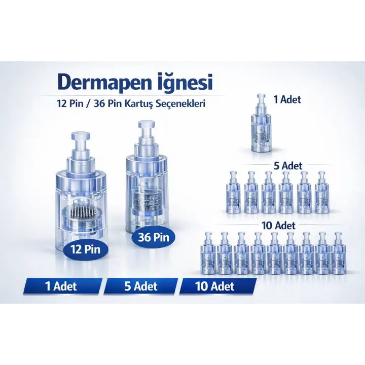 Dermapen İğnesi Kartuş Başlığı – Microneedling Ucu