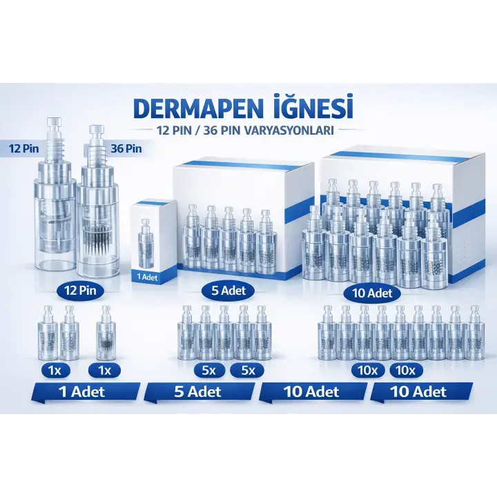 Dermapen İğnesi Kartuş Başlığı – Microneedling Ucu