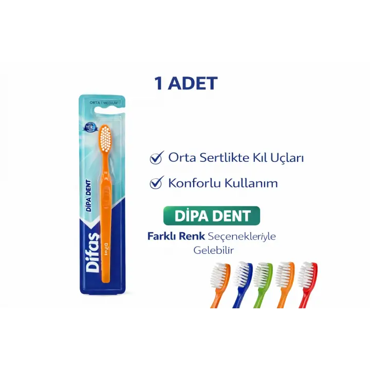 Difas Dipa Dent Medium Diş Fırçası Orta Sert 1 ADET