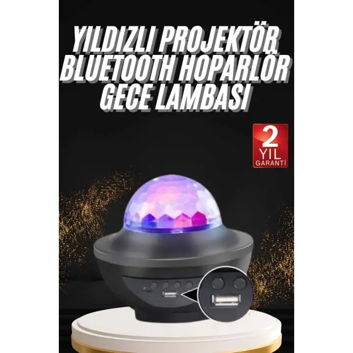 Dönen Işıklı Disko Topu Projektör Müzik Çalarlı Disco Speaker