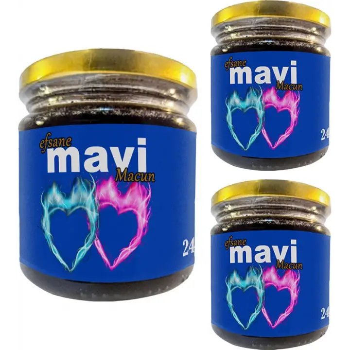 EFSANEVİ MAVİ MACUN 3 KAVANOZ 240 GR BAY&amp;BAYAN ÇİFTLERE ÖZEL MACUN