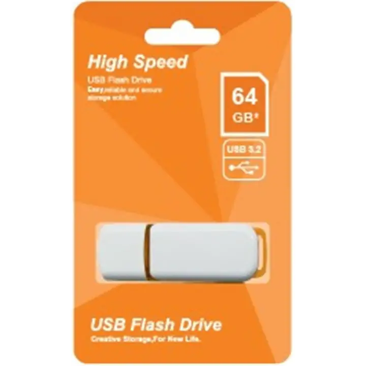Elba 64GB Plastik Beyaz-Turuncu 3.2 USB Flash Bellek