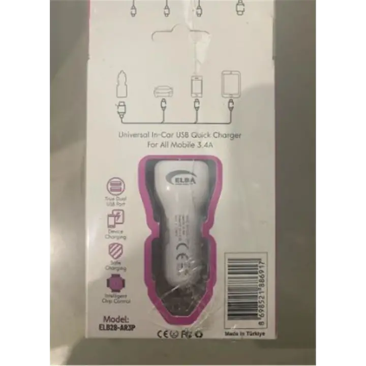 Elba ELB28-AR3P ELBA 3.4A 2USB ARAÇ BAŞLIK
