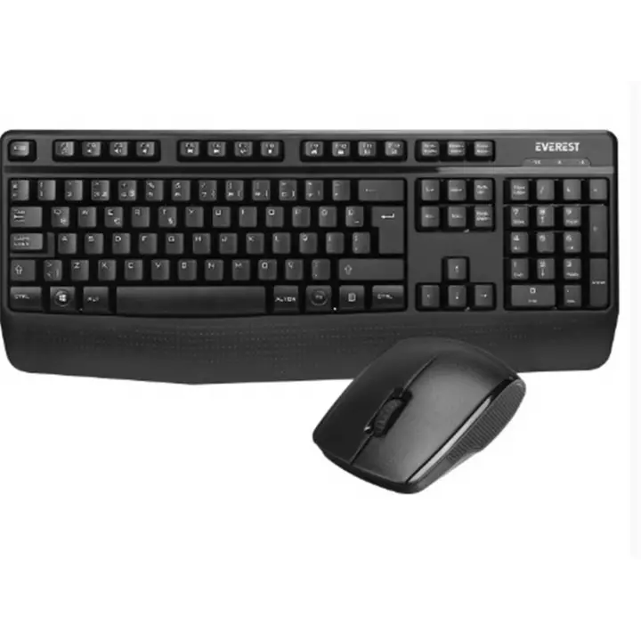Everest KM-3335 Siyah Ikisi bir arada 2 in 1 Kablosuz Q Multimedia Klavye + Mouse Set