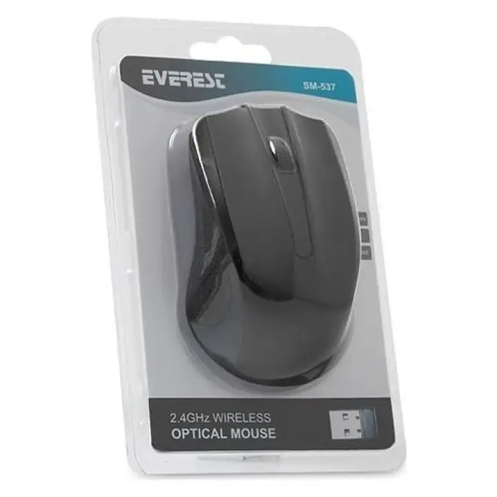EVEREST SM-537 KABLOSUZ USB SIYAH 2.4GHZ MOUSE