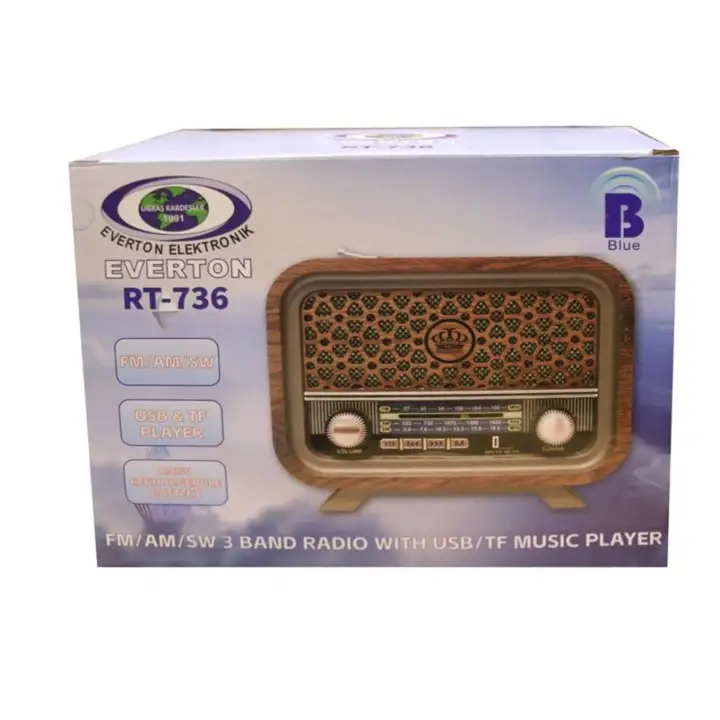 Everton RT-736 Bluetooth-USB-SD-FM Şarjlı Nostaljik Radyo