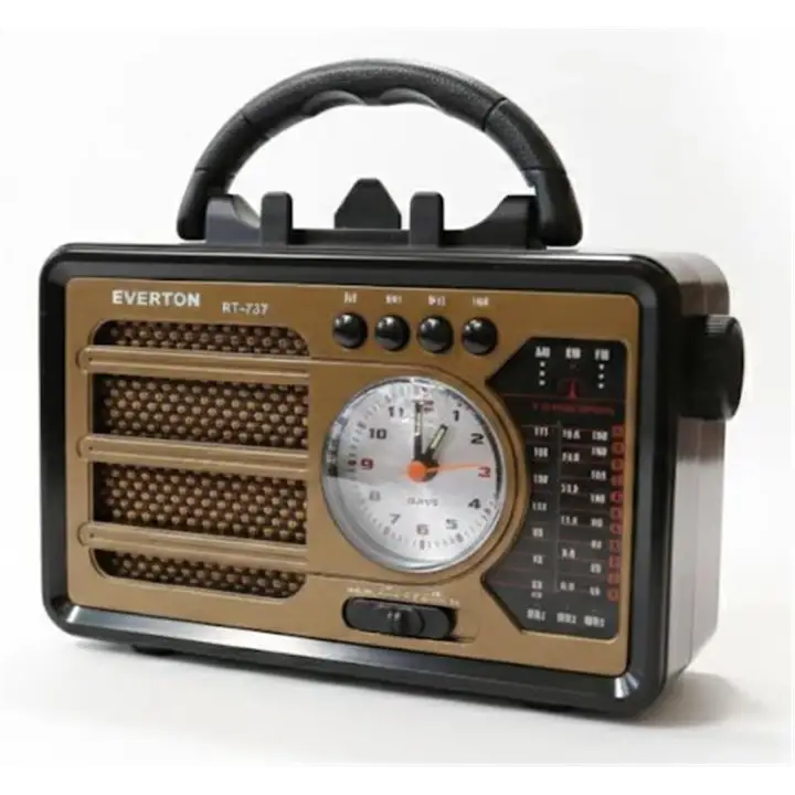 Everton RT-737 Bluetooth Usb-Micro Sd Solarlı Saatli Nostaljik Radyo