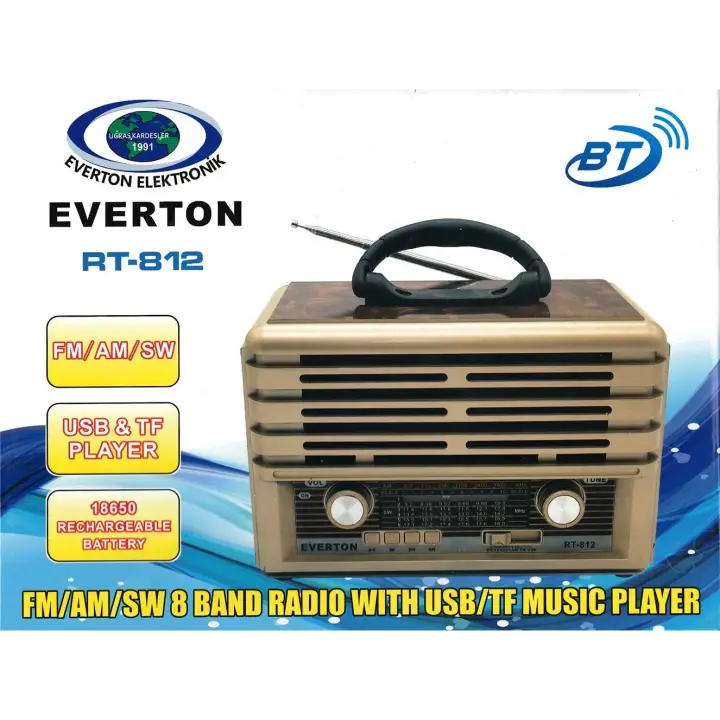 Everton RT-812 Bluetooth-USB-SD-FM Nostaljik Radyo