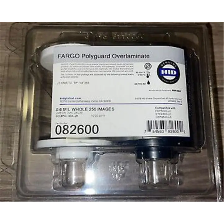 Fargo 082600 Tam Panel YMCKO Laminasyon Ribonu 250 Baskı