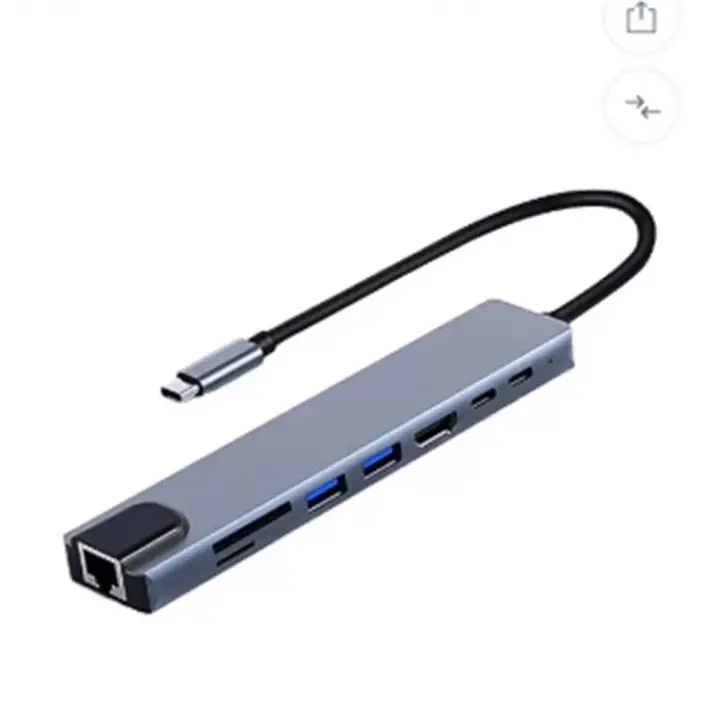FRISBY FA-7682C Type-c - 8in1 RJ45+TF-SD+HDMI+USB+PD