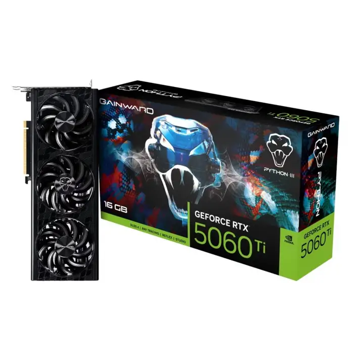 Gainward GeForce RTX5060Ti PYTHON III 16GB GDDR7 128Bit Gaming (Oyuncu) Ekran Kartı