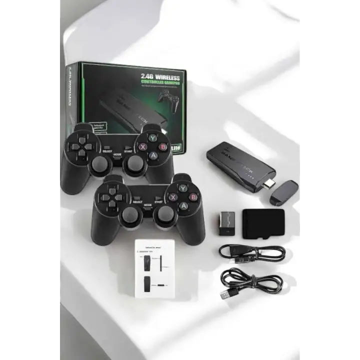 Gaming Atari 2.4g Uyumlu Kablosuz Çift Kol Game Stick