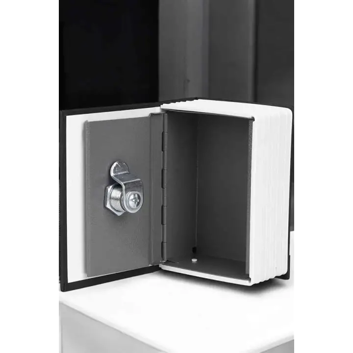 Gizli Kasa Kitap Görünümlü Anahtarlı Çelik Mini Kasa