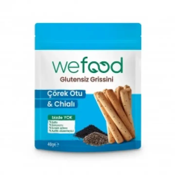 Glutensiz Grissini Çörek Otu &amp; Chialı 40 gr