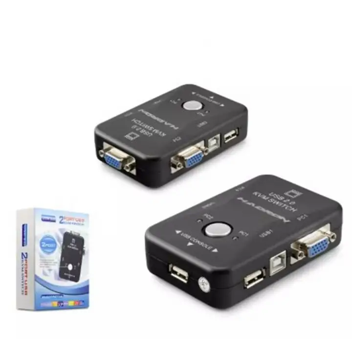 HADRON HDX1360 VGA USB KVM SWITCH 2GİRİŞ 1ÇIKIŞ SİYAH