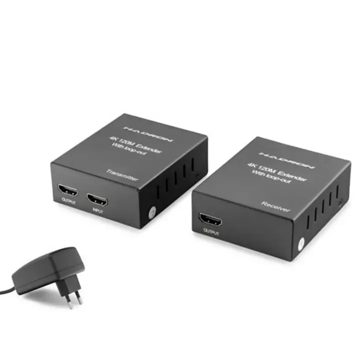 Hadron Hdx1368 120M Hdmi Extender Loop Out 4K Siyah