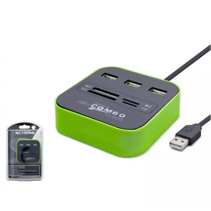 Hadron Hdx7006 Usb Hub Combo 3-Usb + Ms + Sd + M2 + Tf Yeşil