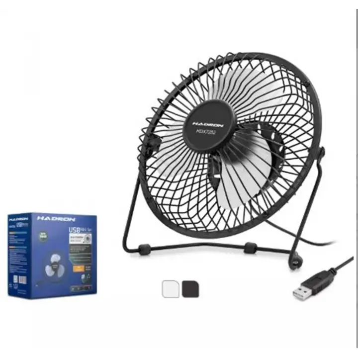 HADRON HDX7252 SİYAH VANTİLATÖR USB METAL18CM