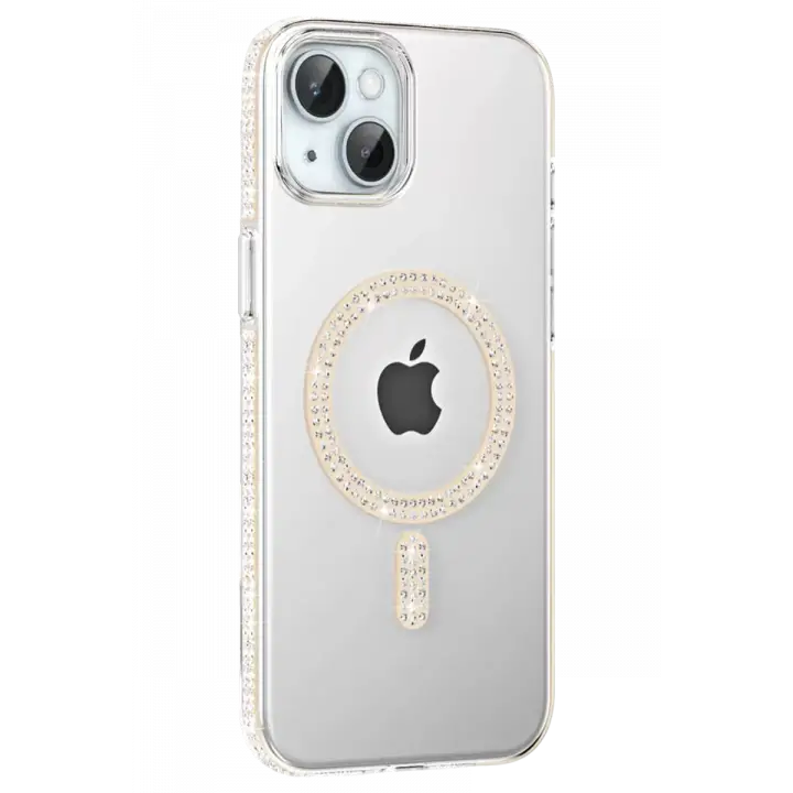 Joko Apple iPhone 14 Move Taşlı Magsafe Kapak - Pembe