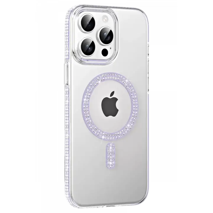 Joko Apple iPhone 14 Pro Max Move Taşlı Magsafe Kapak - Lila