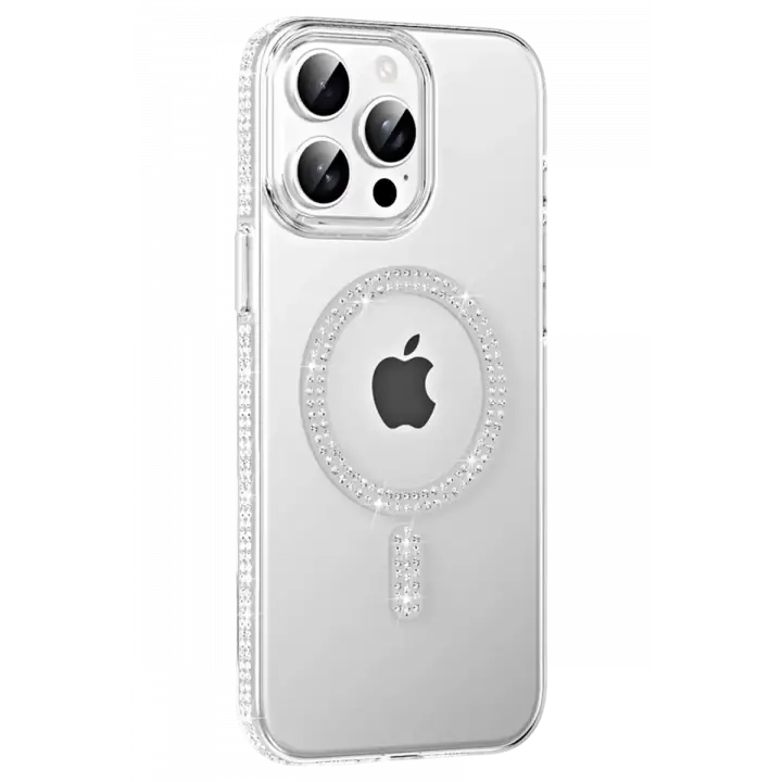 Joko Apple iPhone 15 Pro Max Move Taşlı Magsafe Kapak - Natural Grey