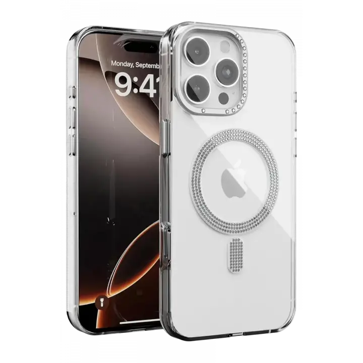 Joko Apple iPhone 16 Pro Max Tash Diamond Magsafe Kapak - Beyaz