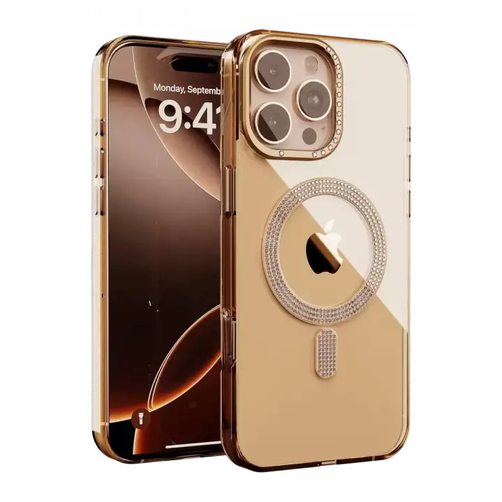Joko Apple iPhone 16 Pro Max Tash Diamond Magsafe Kapak - Gold