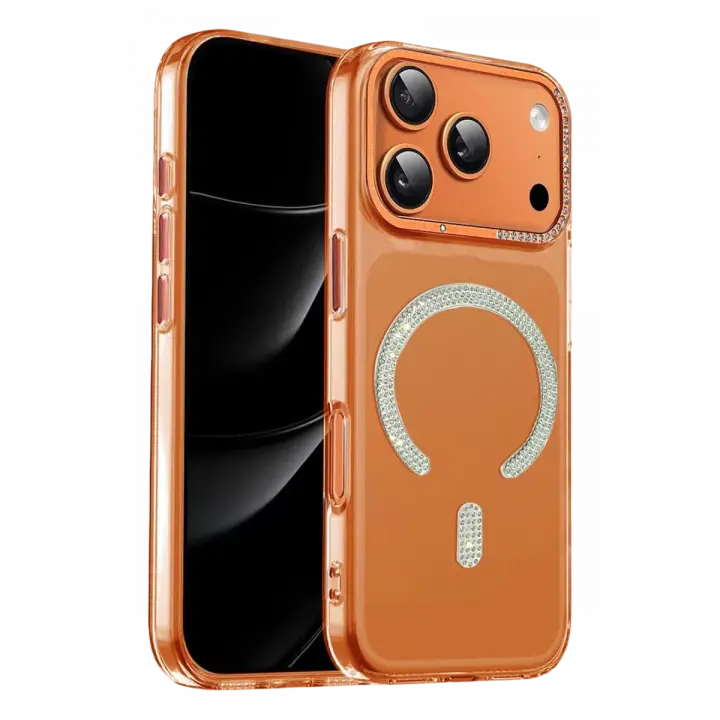 Joko Apple iPhone 17 Pro Max Tash Diamond Magsafe Kapak - Turuncu
