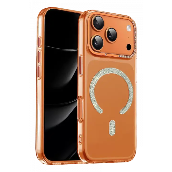 Joko Apple iPhone 17 Pro Max Tash Diamond Magsafe Kapak - Turuncu